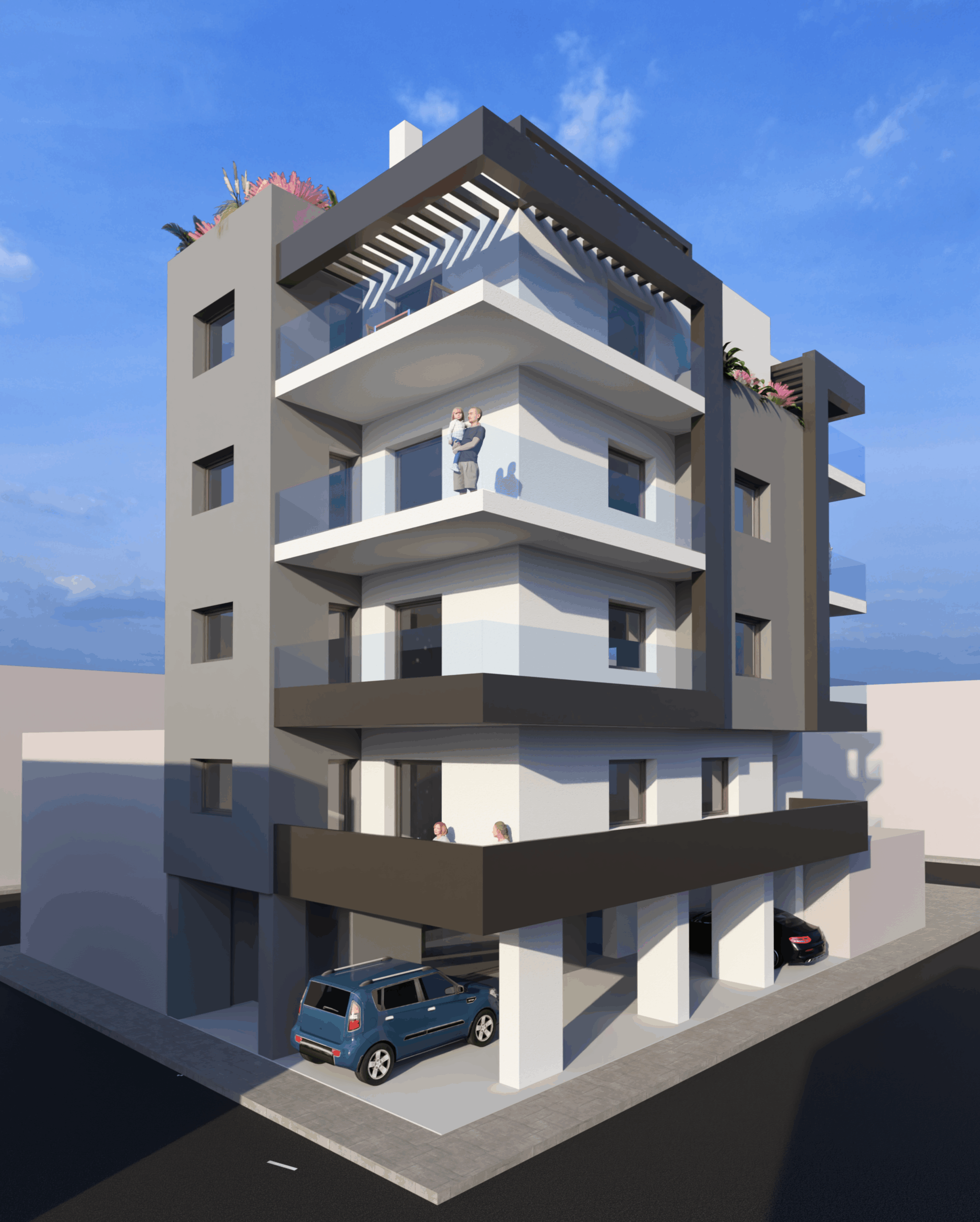 Σχεδιασμός πολυκατοικίας στον Βύρωνα